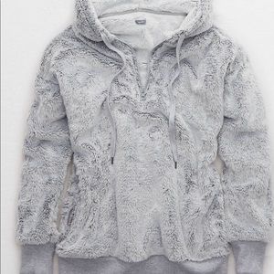 Aerie Half Zip Hooded Pullover